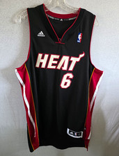 LeBron James Miami Heat Adidas Jersey Black Stitched Men's Large L +2 Swingman picture