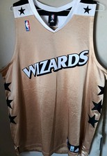 Vintage Washington Wizards 2007 Alt Gold Adidas Stitched Jersey Mens 48 NBA  picture