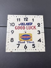 Jelkes Good Luck Oleomargarine Tin Clock Face Advertising Sign picture