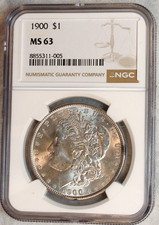 1900 P Morgan Dollar NGC MS63 UNCIRCULATED SILVER $1 Coin BUY IT NOW picture