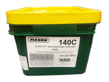 Genuine Flexco 140C Pail of 100 | Style 140 Quick Fit Bolt Solid Plate Fasteners picture