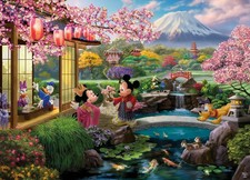 Ceaco - Thomas Kinkade Disney - Mickey and Minnie - 1000 Piece Puzzle picture