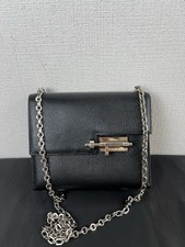 Auth Hermes Verrou Chaine Mini Black Leather Shoulder Bag SHW Stamp A Rank A picture