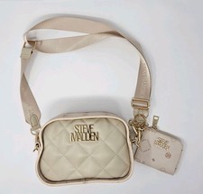 Steve Madden Quilted Crossbody Bag with Coin Pouch – Oatmilk / Cream picture