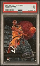 1997 Metal Kobe Bryant #81 PSA 5 Lakers EX Deathstar picture