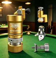 LUXURY NEW VANWUISLE Metal Billiard Cue Tip Trimmer Corrector Repair Tool 4 IN 1 picture