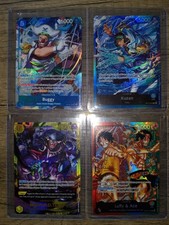 One Piece - 4 rare cards - Luffy Buggy Ace Kuzan picture