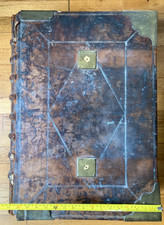 MASSIVE 18th C French Gradual Choir Book Stenciled Manuscript Hand Painted picture