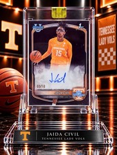 2025-26  Bowman Chrome Jaida Civil Auto Black /10 Tennessee Lady Vols 1st Bowman picture
