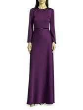 Sachin & Babi Amethyst Purple Alex Crepe Long-Sleeve A-Line Gown Size 10 $495 picture