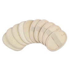 10-Pack Exfoliating Loofah Sponge Pads - Natural Luffa & Terry Cloth, Body Scrub picture
