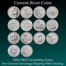 2026 P&D  Circulating Coins 5c 10c 25c 50c Mint Uncirculated 14 Coin Set picture