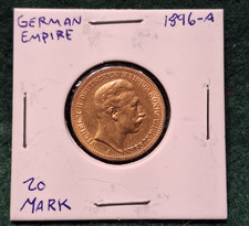 1896-A Germany Prussia 20 Mark Gold Coin German Empire picture
