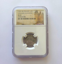 NGC XF45 1501-06 Poland 1/2G Lithuania Alexander Silver 0.625 picture