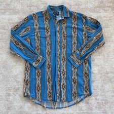 Vintage Wrangler Aztec Western Pearl Snap Button Shirt Size XLT picture