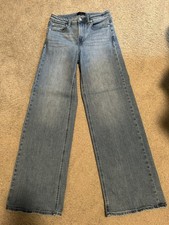Quince Jeans Womens 28 Medium Wash Bella Stretch Wide Leg High Rise Denim picture
