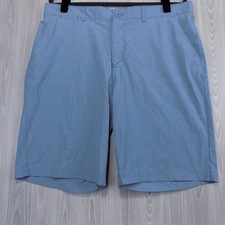 johnnie-O Mens 38 Ripple Blue Performance Golf Shorts JMSH1410 Stretch Casual picture