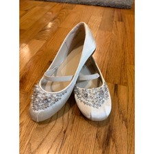 Girls’ Ivory Embellished Flats – Size 3 – Gently Used picture