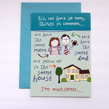 Funny Happy Birthday SISTER Card-I'm Awesome-You're sister of someone awesome picture