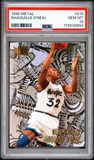 SHAQUILLE O'NEAL 1995 Fleer Metal Nuts & Bolts #215 PSA 10 Gem Mint - NEW CERT picture