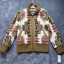 Pendleton Women’s Large Chief Joseph Ivory Foxglove Fleece Bomber Jacket picture