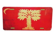 Citadel Big Red Flag Grunge License Plate Aluminum 6x12 New made in usa picture