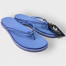 OluKai Aka Womens Thong Sandals Cloud Blue Water Friendly Size 10 New picture