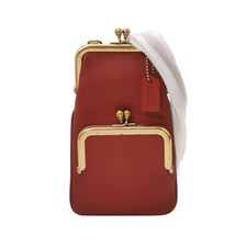 NWT Coach Double Frame Crossbody Bag Red. Rare picture