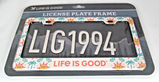 LIFE IS GOOD New Multicolor Tropical Stainless Steel License Plate Frame picture