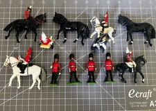 12 Vintage Britains Metal-Models Hand Painted  Queen Elizabeth Toy Soldiers  picture