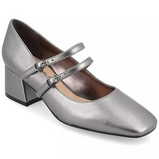 Journee Collection Nally Women's Pewter Dress Pumps Heels Size 7M New In Box picture