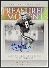 Steve Young 2019 Panini National Treasures Treasured Moments Auto Holo Gold 8/10 picture