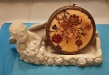 Vintage DuBarry CloudSilk Pressed Powder Compact Gold Roses On Cover picture