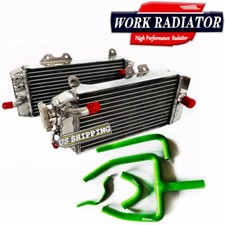 Aluminum Radiator&Green Hose for 2011-2016 2012 2013 14 Kawasaki KX250F KX 250 F picture