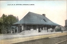 Hinsdale MA B & A. R. R. Station c1900s-10s Vintage Postcard picture