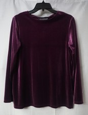 NWT Dialogue Womens Long Sleeve Purple Casual Top Blouse Shirt Size Small picture