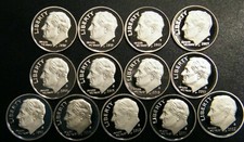 2010-2025-S Roosevelt Dime Gem Cameo Proof Clad Run 16 Coin Set US Mint Lot picture