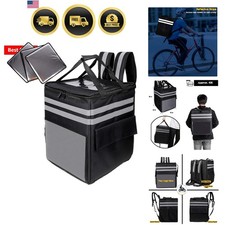 XL Insulated Pizza Delivery Backpack, Thermal Food Delivery Bag with 3 Divide... picture