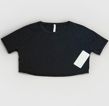 LULULEMON Lightest Cropped Tee Women's Tee Black Gym Yoga Size 8 NEW w/Tag $54 picture