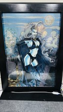 Custom Framed 1994 Lady Death 27”x18”  LED bluetooth Chaos Comic decor chromium picture