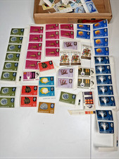 Vintage Caribbean Mint Stamp Lot 100+ Blocks Strips MNH in Wood Cigar Box picture