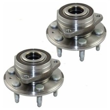 2pc Wheel Hub Bearing Assembly Front Rear Polished 6-Bolt Cadillac picture