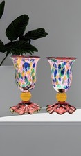 Mackenzie Childs Molten Confetti.Glasses Set Of 2 Goblets New picture