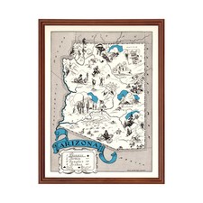 Old Map of Arizona 1931 - Vintage Arizona Art picture