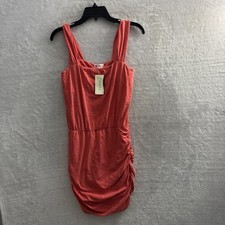 Sundry by Evereve Womans Mini Dress Coral 2 Cotton Blend Sleeveless Pullover picture