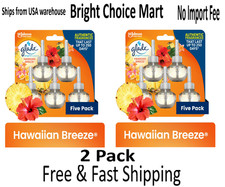 Glade PlugIn Scented Oil Refill Hawaiian Breeze Air Freshener 5 refills -2 Pack picture