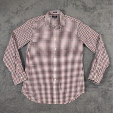J Crew Button Up Shirt Mens M Red Plaid Thompson Premium Shirting 15-15.5 picture