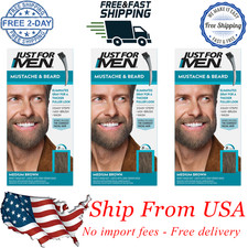 3 Pack - Just For Men Mustache & Beard Coloring, Medium Brown picture