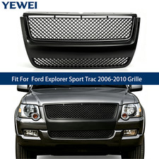 Fit Grill 2006 2007 2008 2009 2010 Ford Explorer Sport Trac Black Grille EXPL picture