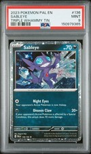 PSA 9 - SABLEYE #136 TRIPLE WHAMMY TIN 2023 POKEMON PAL EN PALDEA EVOLVED picture